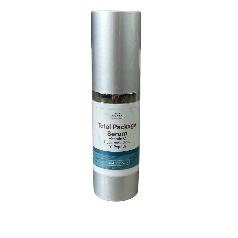 Sun Coast Sciences Total Package Serum Vitamin C Hyaluronic Acid Tri-Peptide New